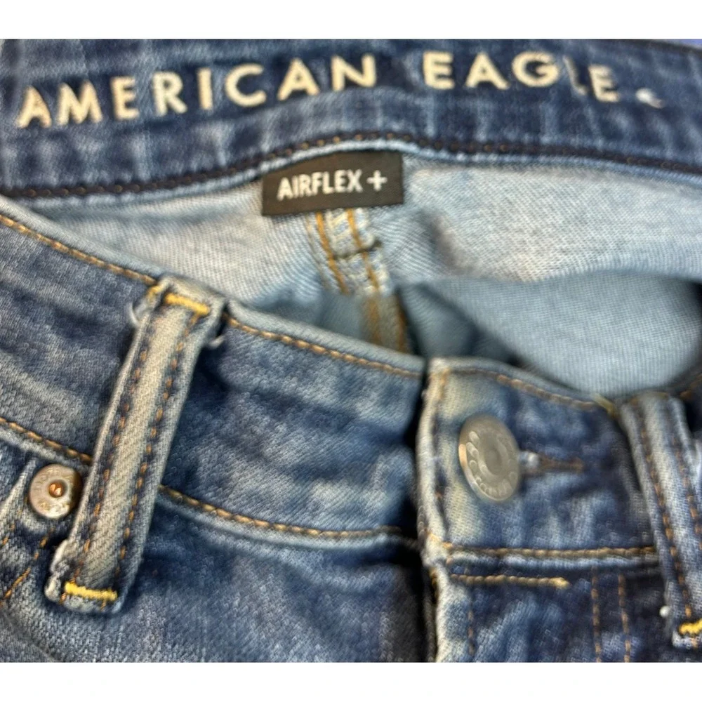 American Eagle Original Straight Airflex Jeans Blue Denim Mens 28x28‎